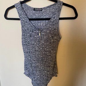 Fashion Nova Grey Sleeveless Bodysuit